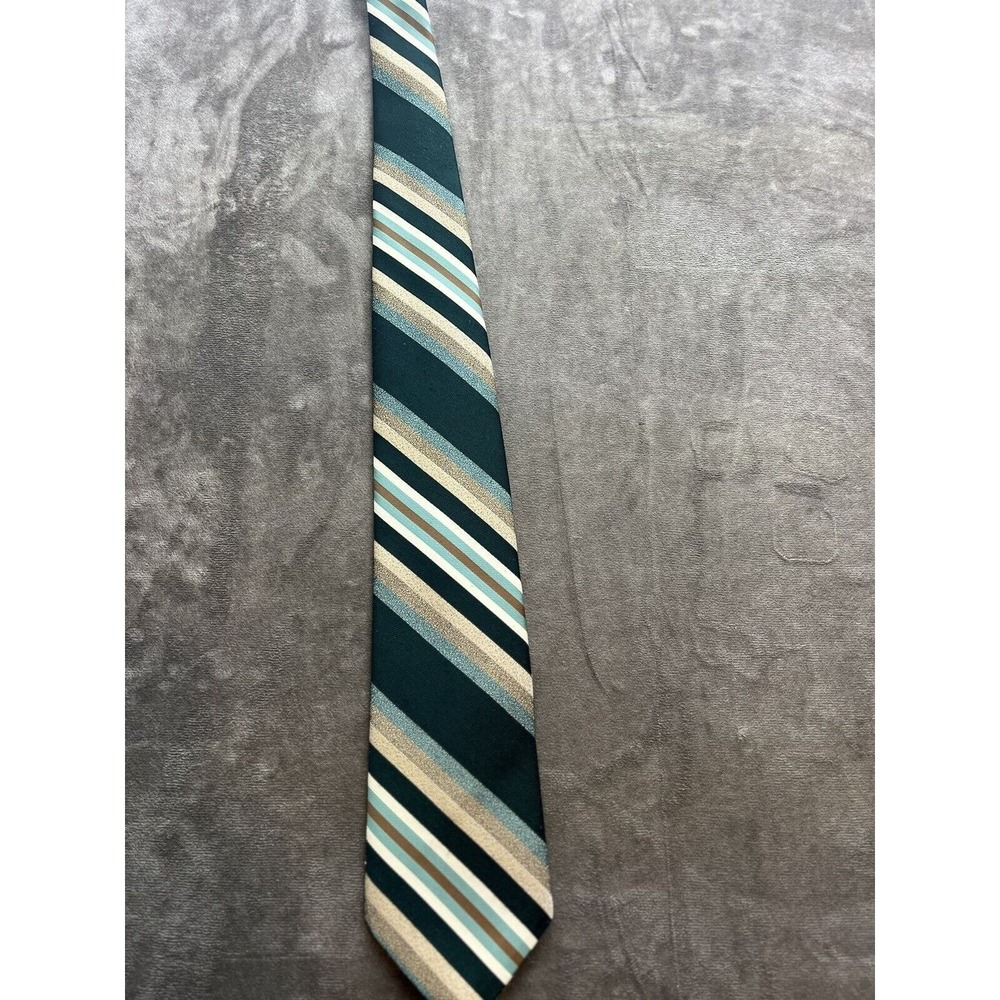 Vtg 60s 70s Tie Striped Wide Mens Polyester Necktie Disco Saturday Night Fever